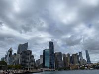 Blick auf die Wolkenkratzer in Sydney