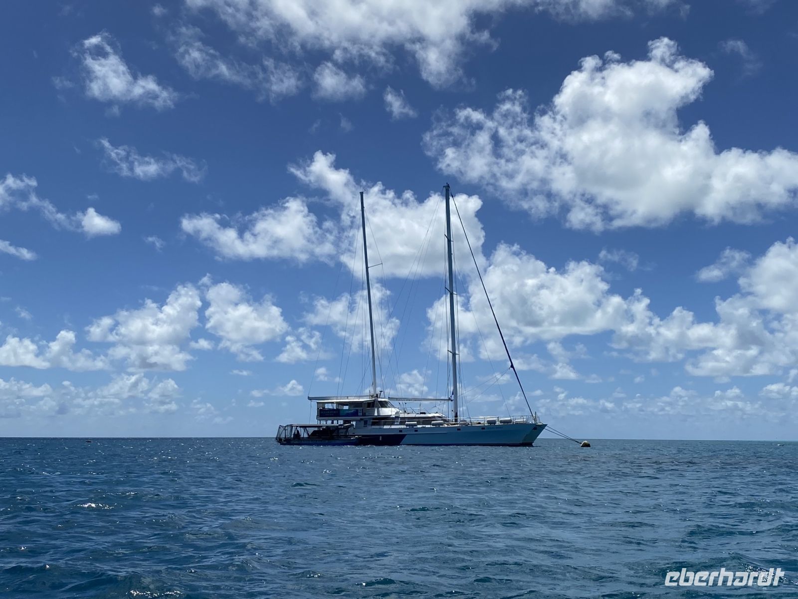 Boot im im Südpazifik