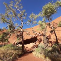Rundreise Australien - Spaziergang am Uluru im Outback