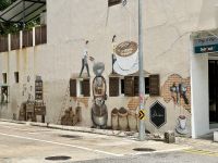 3. Reisetag – Stadtrundfahrt in Singapur – Wandgemälde im arabischen Viertel