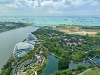 3. Reisetag – Stadtrundfahrt in Singapur – Aussicht vom Marina Bay Sands Hotel auf die Gardens by the Bay