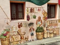 3. Reisetag – Stadtrundfahrt in Singapur – Wandgemälde in Chinatown