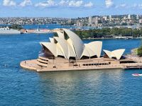 19. Reisetag – Tag in Sydney – Aussicht vom Pylon Lookout auf das Opernhaus