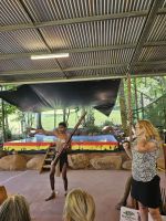 Vorführung des Didgeridoo