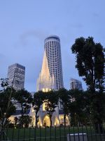 Spaziergang zu den Lichtershows