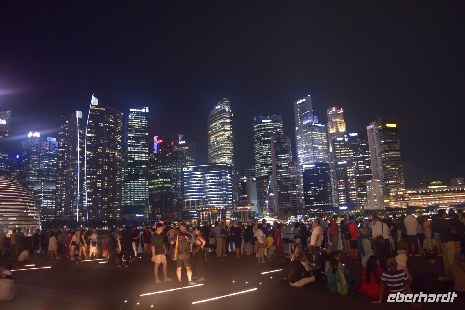 abends Ankunft in Singapur