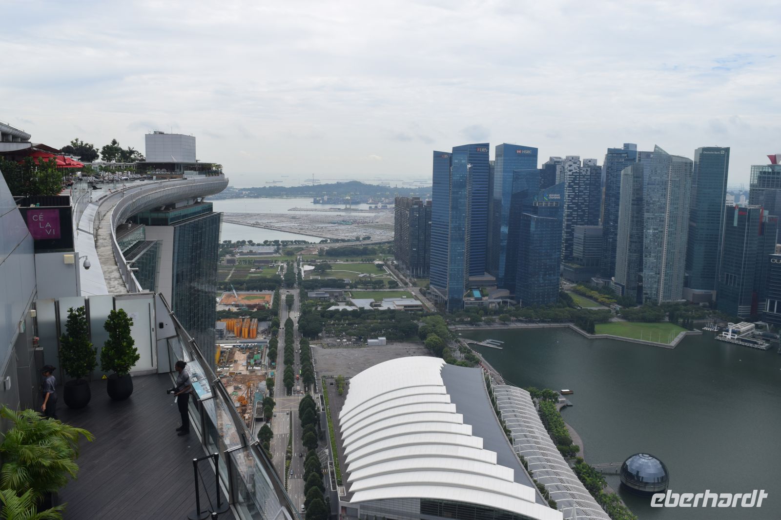 Blick auf das Bankenviertel Singapurs