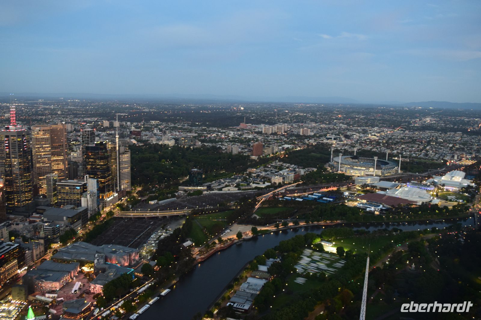 Dämmerung über Melbourne