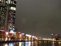 Melbourne Skyline - Feuershow am Casino