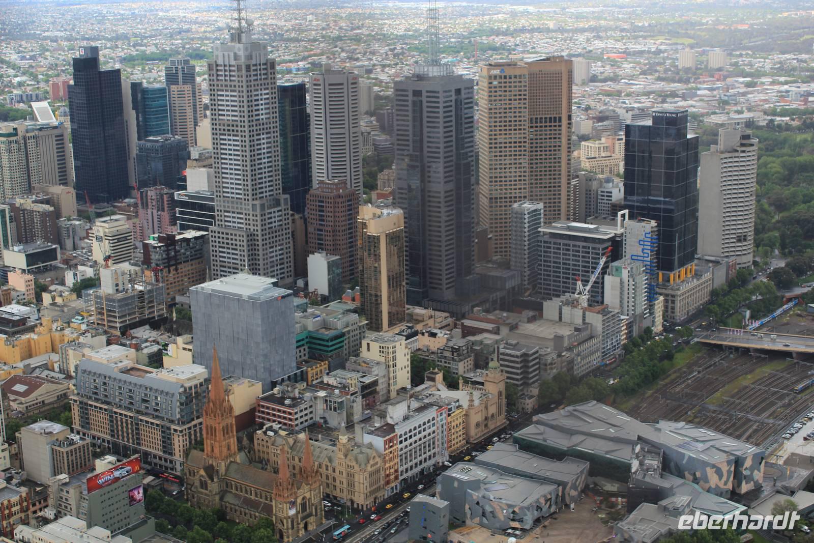 Blick über Melbourne vom Eureka Tower