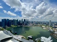 Singapur: Aussicht vom Marina Bay Sands Observation Deck 