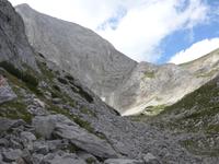 Bulgarien, Pirin, Wanderung zum Vichren, der Weg von rechts nach links hinauf
