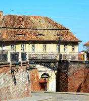 Lügenbrücke. Stadtspaziergang in Sibiu (Hermannstadt). Rundreise Rumänien und Bulgarien. D &ndash; &copy; Martina Wegener (Eberhardt TRAVEL)