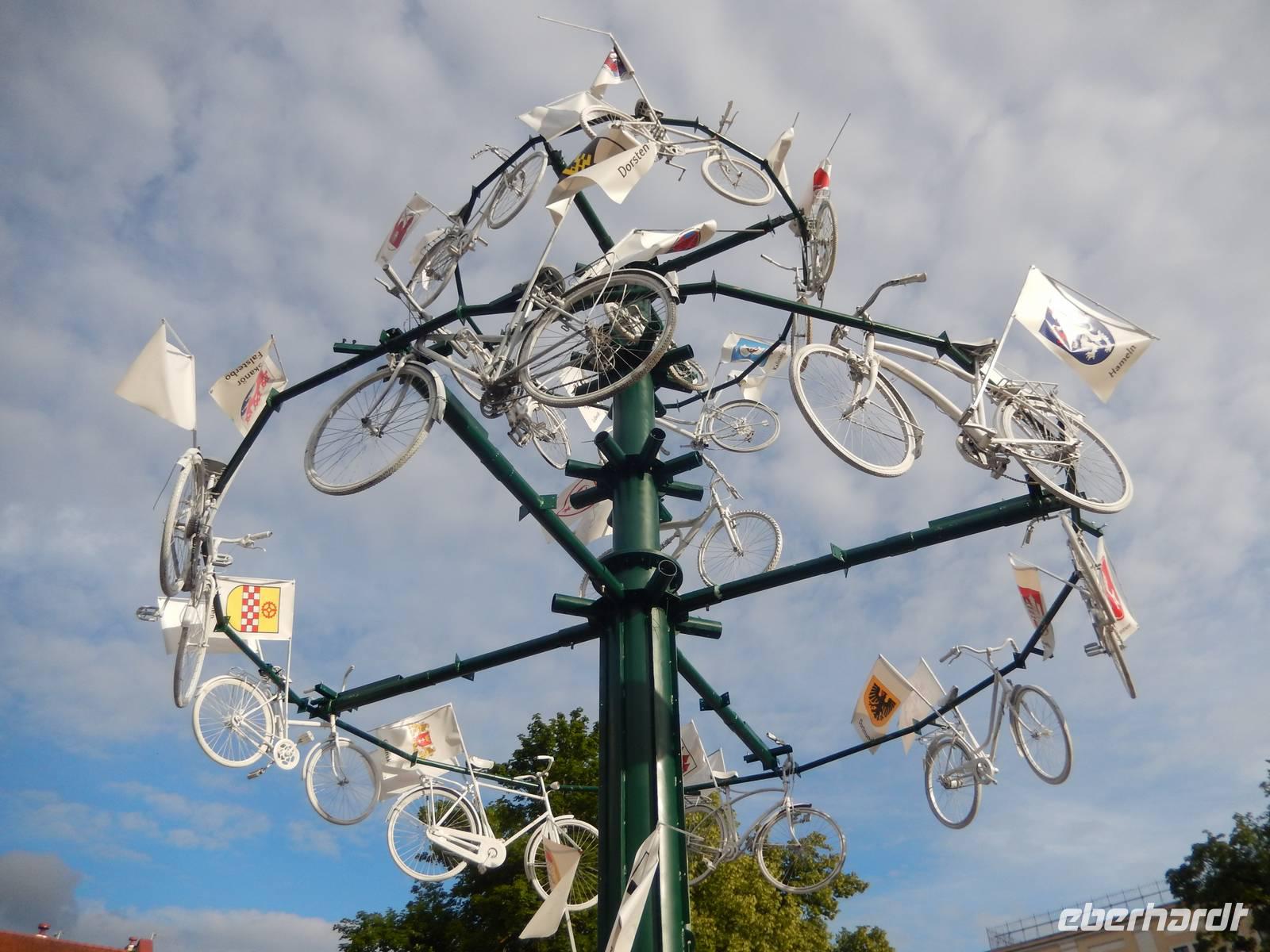 Fahrrad-Weihnachtsbaum in Kaunas
