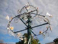 Fahrrad-Weihnachtsbaum in Kaunas