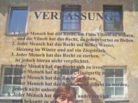 Details der Verfassung im Stadtteil Uzupis 