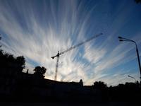 Himmel am frühen Abend in Vilnius