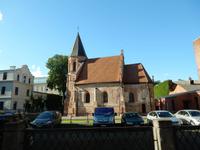 Kirche vor unserem Hotel (Best Western Santaka) in Kaunas