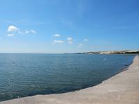 Blick vom Mittagessen auf das Kurische haff