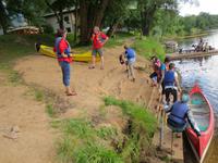 Ausstieg nach der Paddelboot Tour