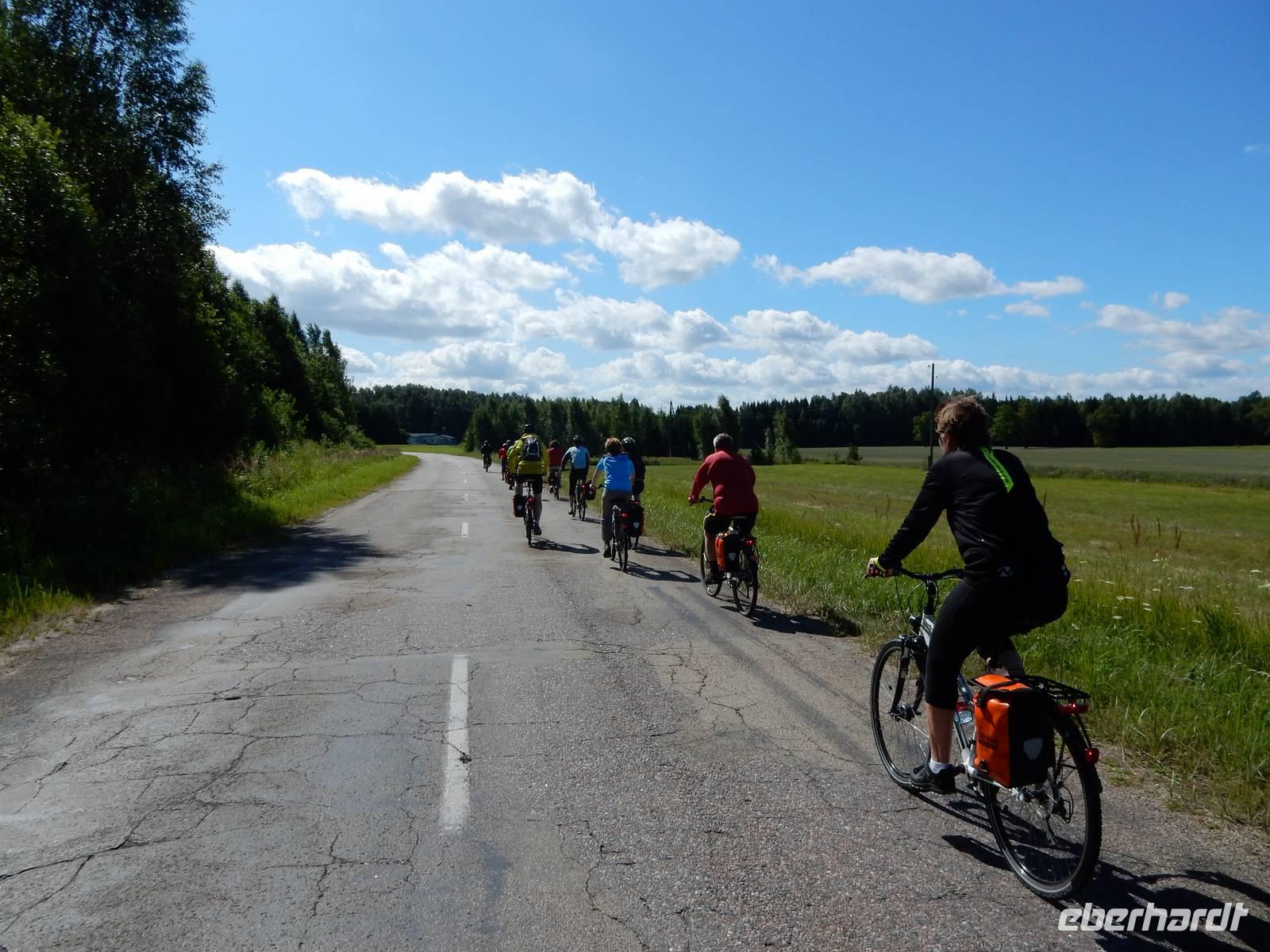 Gruppe auf den Rädern