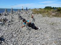 Claudia mit ihrem Wunschsteinturm