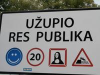 Vilnius-die Republik Uzupis(hinter dem Fluss)