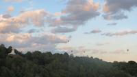 Heißluftballons am Abend in Vilnius