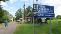 An der lettisch-estnischen Grenze
