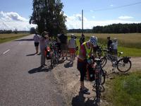 Radgruppe auf dem Weg nach Sigulda