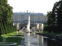 ein Blick vom Meer aus auf Petershof