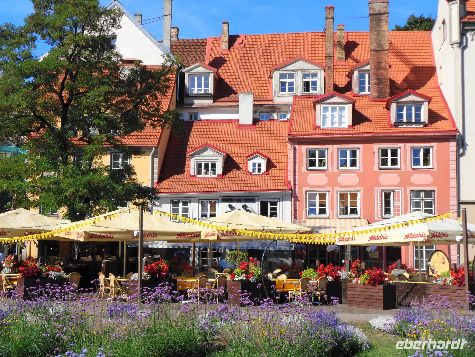 Lettland - Riga - Alte Häuser am Livenplatz