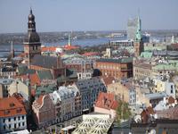 Blick auf Dom und Jakobskirche in Riga