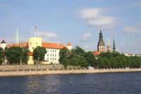 Blick auf die Skyline von Riga