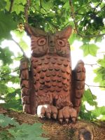 Geschnitzte Eule, Handwerk ist in Vilnius noch lebendig