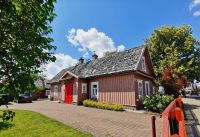 In Trakai gibt es wunderschöne alte Holzhäuser