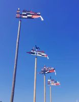 An den Farben dieser Schilder konnte man früher ablesen, woher die Bewohner des Hauses kamen