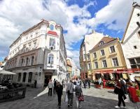 Viru und Vene Straße in der Altstadt von Tallin