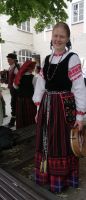 Litauische Tracht mit Erlaubnis zu Foto