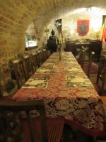 Restaurant Berneliu Uzeiga in Vilnius - unser Tisch für Abendesen