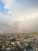 Blick von der Skybar in der 26. Etage des Radisson Blu in Riga