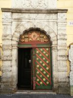 Tallin - Schwarzhäupterhaus - die reich verzierte Tür