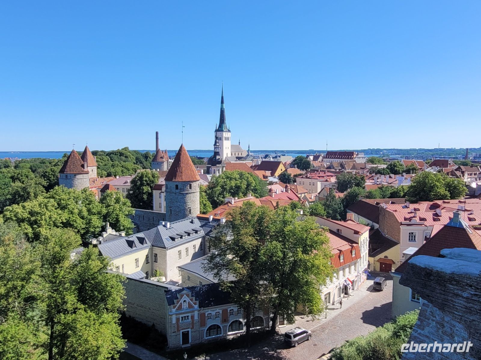 Tallinn -Oberstadt- Blick in Unterstadt