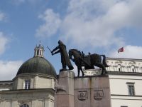 Vilnius, Kathedralenplatz, Gediminas verlegte die litauische Hauptstadt von Trakai nach Vilnius.