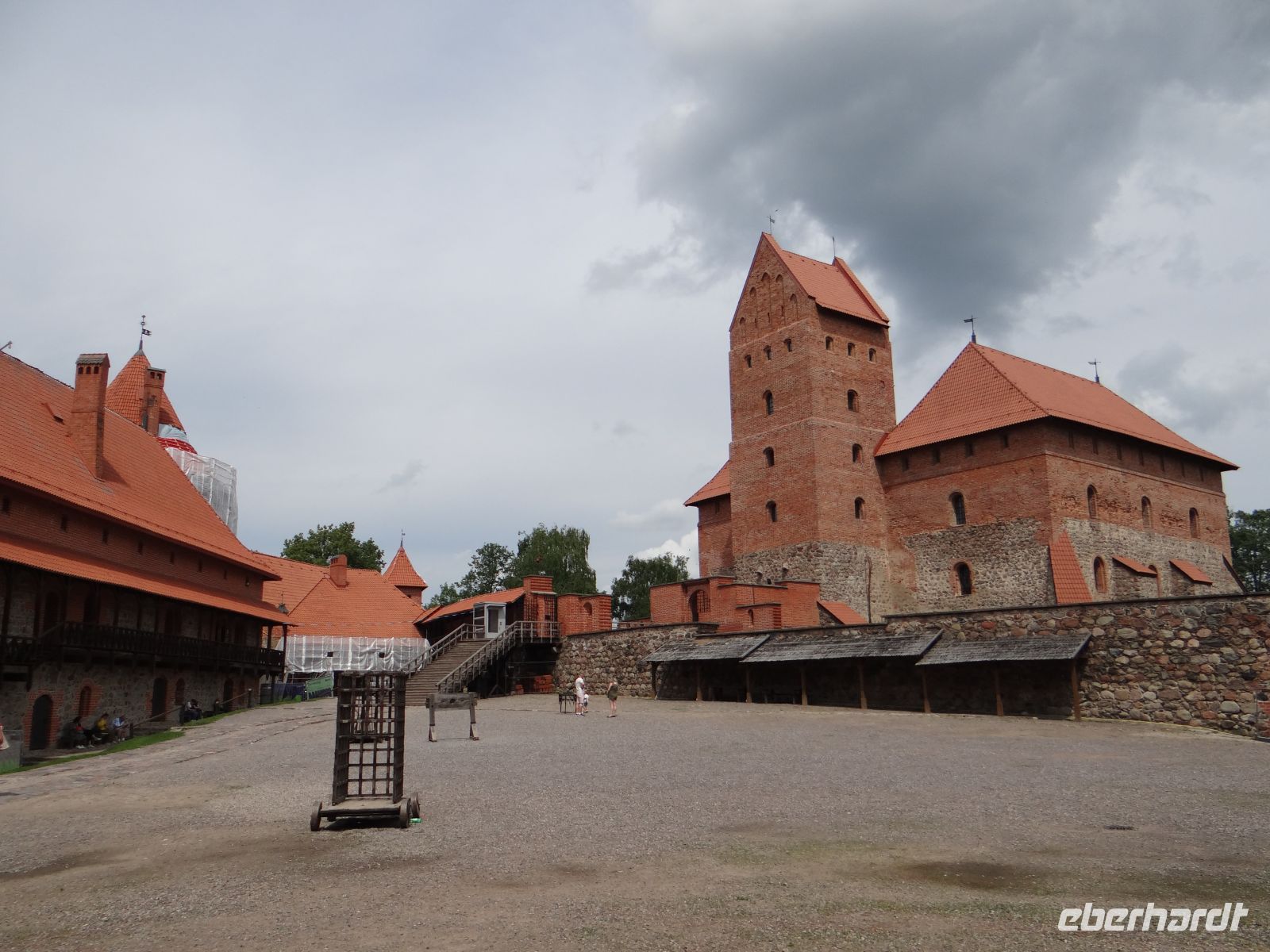 Trakai, Blick in den Innenhof der Burg