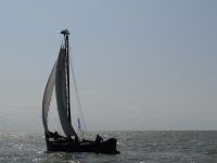 Kurische Nehrung, der Kurenkahn war das wichtigste Verkehrsmittel der Inselbewohner.