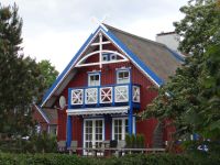 Kurische Nehrung, Nida, ein Neubau in traditioneller Anmutung