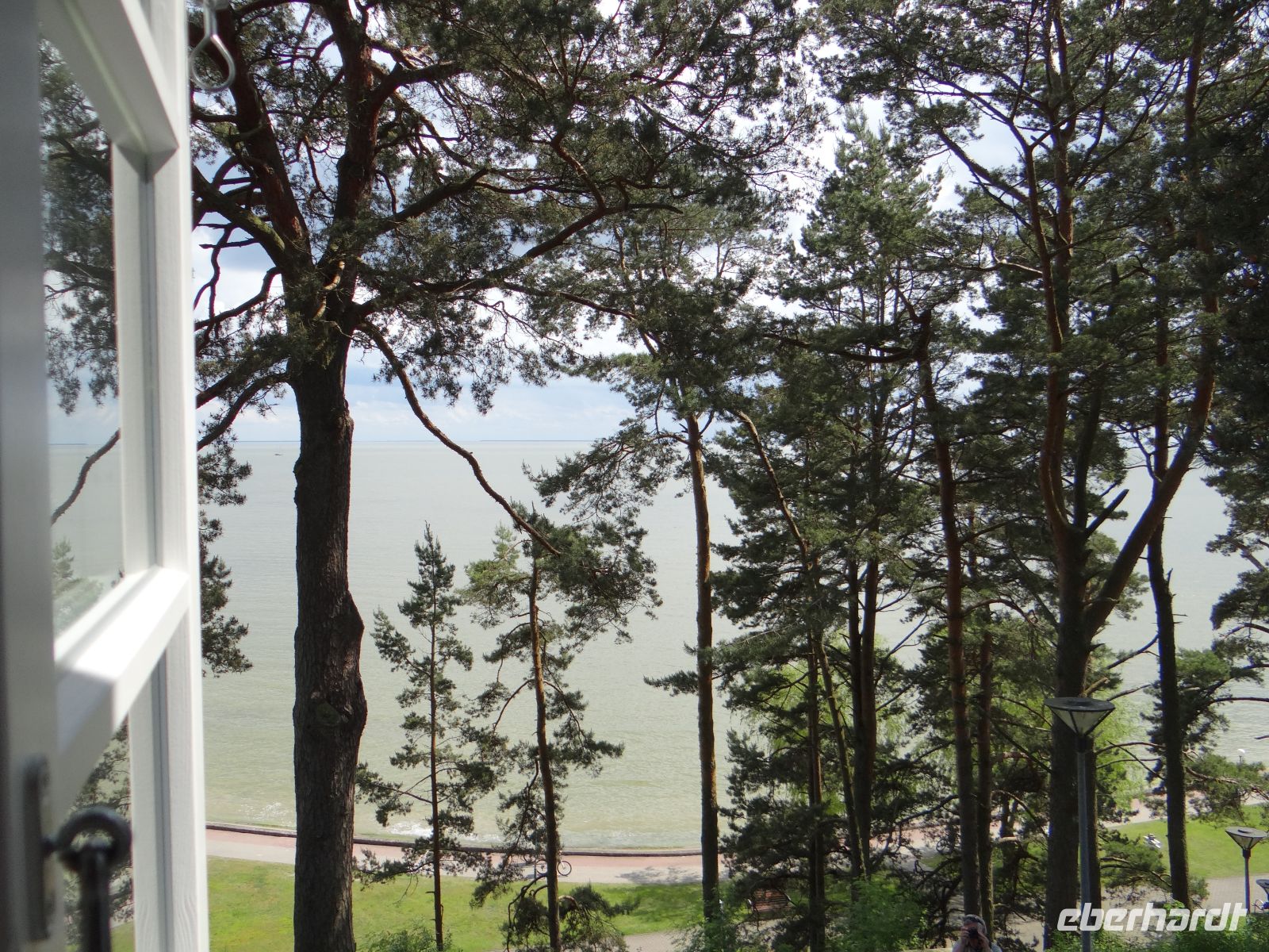Kurische Nehrung, Nida, Thomas-Mann-Haus, Blick aus seinem Arbeitszimmer aufs Haff