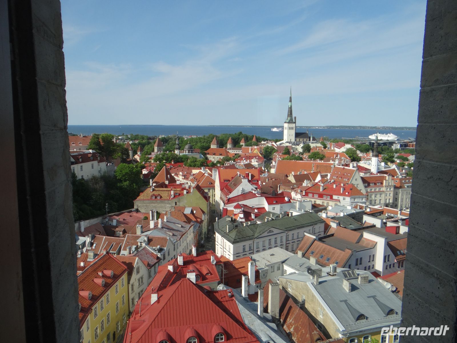 Tallinn, Blick aus dem Turm der Nikolaikirche auf die Stadt