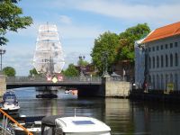 Litauen, Kleipeda, Idylle an dem Fluß Dane...